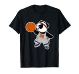 Basketball Panda Bear Slam Dunk Funny Kids Sports Exercise T-Shirt