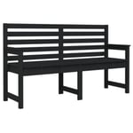 Banc de jardin meuble de patio bois noir Helloshop26