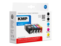 Kmp Multipack C100v - 5-Pack - Svart, Gul, Cyan, Magenta - Kompatibel - Bläckpatron (Alternativ För: Canon 6431B001, Canon 6443B001, Canon 6444B001, Canon 6445B001, Canon 6446B001, Canon Cli-551Bk Xl, Canon Cli-551C Xl, Canon Cli-551M Xl, Canon Cli-