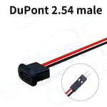 2Pin imperméabilisent l'interface de charge de prise femelle de base de la compression 600 directe de type USB-C de connecteur d'USB avec le fil de soudure - Type DuPont-2P Male-10PCS