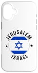 iPhone 16 Plus Jerusalem Israel Skyline Jewish Israeli Souvenir Women Men Case