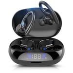 Bluetooth 5.0 Ear Hook Earbuds LED Power Display TWS écouteurs intra-auriculaires Réduction du bruit stéréo avec micro