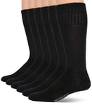 Jefferies Socks Men's Military Uniform All Season Rib Top Crew Boot Socks 6 Pack, Black, 7.5-10.5 UK (Pack of 6)