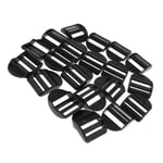 Perfeclan 20Pcs Slide Buckle Plastic Triglide Slides Adjustable Webbing Slider for Fasteners, Strap, Backpack DIY Accessories - 25MM