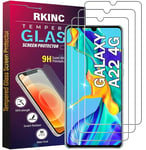 RKINC Verre Trempé [Lot de 3] pour Samsung Galaxy A22 4G (Non pour Samsung A22 5G), Film Protection écran, Dureté 9H 0,33 mm HD Glass [Garantie à vie][sans Bulles d'air][Résistant aux rayures]