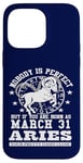 Coque pour iPhone 14 Pro Max Zodiac Bélier 31 mars Horoscope drôle Fête d'anniversaire