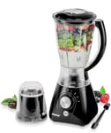 Geepas 550W 2 in 1 Food Jug Blender Ice Crusher, Mill,Coffee/Spice Grinder Black