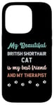 Coque pour iPhone 14 Pro Mère de chat britannique à poil court, propriétaire, amante, thérapeute et amie