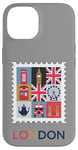 iPhone 14 London Stamp with Iconic Landmarks - London Souvenir Case