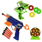 Kids Gun Shoot Target Soft Bullet Air Blaster Family Activity Fun Game Set Gift