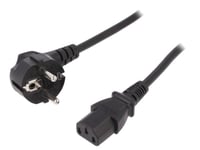 Cable alimentation angulaire vers C13 femelle 5m noir