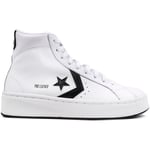 Converse Womens Pro Leather Lift Mid Trainers - White - Size UK 4