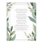 Artery8 Blessed Beatitudes Sermon of the Mount Matthew Gospel Green Jesus Christ Christian Bible Faith God Quote Revelations Flowers Artwork Large Wall Art Poster Print Thick Paper 18X24 Inch