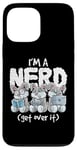 Coque pour iPhone 13 Pro Max Bunny I'm A Nerd Get Over It Nerdy Geek Rabbit Reading Gamer