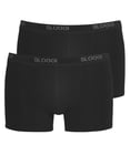 Sloggi Mens Basic Short 2p Boxer Briefs, Black, 38 Mens UK