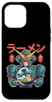 Coque pour iPhone 12 Pro Max Ramen japonais Mecha Robot Géant La Grande Vague Anime