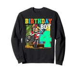 Kids 4 Years Old Kid Birthday Boy Dirt Bike Motorcycle 4th Sweatshirt