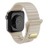 Apple Watch 7/8/9 41mm jne. Silikoni Kellon Ranneke - beige