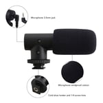 Mobile Phone Mic DV Stereo Camera Microphone 3.5mm Jack For Vlogs For Video