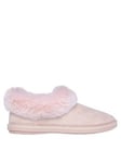 Skechers Cozy Campfire Winter Nights Cuff Slipper W/ Faux Fur Trim W/ Memory Foam - Blush, Pink, Size 5, Women