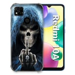 Coque pour Xiaomi Redmi 10A Tete de Mort Doigt