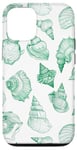 iPhone 14 Pro Green ink Seashell Starfish Ocean Beach Sea Case