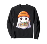 Funny Halloween Cute Kawaii Japanese Noodles Ghost Ramen Sweatshirt