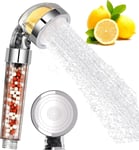 Pommeau de Douche Haute Pression avec Vitamin C Filtre Douchette Ionique Anti Calcaire Chlore,Douche à Main Adoucit l' Eau dure élimine le Chlore Fluorure Calcium pour les Cheveux et Peau sec.[T440]