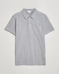 Sunspel Riviera Polo Shirt Grey Melange