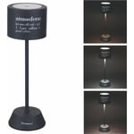 Villa D'Este Home Tivoli Black Table Lamp with Touch Sensor 3 Intensity