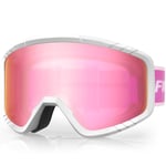 Findway Masque de Ski pour enfant, Lunettes de Ski OTG Masques de Snowboard, Anti buée, 100% Anti-UV Masque et Lunettes de Ski pour les garçons, les filles et les adolescents de 3 à 14 ans