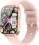 Montre Connectée Femme Smartwatch Avec Podometre Cardiofrequencemetre Oxymetre Montre Sport Etanche Ip68 Pour Android Ios Notification Sms/Appel Multisport Cycle Menstruel Sommeil Rose