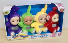 Set of 4 Teletubbies Super Soft Plush Toys inc. LaLa, Dipsy & Po **Brand New**