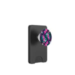 Fleurs tropicales avec feuilles vibrantes artistiques PopSockets PopWallet pour MagSafe