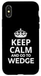 Coque pour iPhone X/XS Wedge Souvenirs / « Keep Calm And Go To Wedge Surf Resort! »