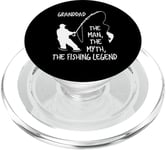 Granddad The Man The Myth The Fishing Legend PopSockets PopGrip pour MagSafe