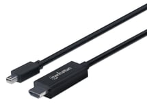 MANHATTAN MH Cable  Mini DP to HDMI-Male  1080P 60Hz 1 8m  Black  Poly