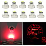 10x Röda T3 Neo Wedge 3030 Smd Chipest 8mm Bas Led Bil Instrumentkluster Led Glödlampa Instrumentbräda Mätare Glödlampa Hvac Ac Värme Klimatkontroll Lampor Radio Sw