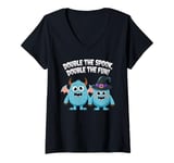 Womens Double the spook, double the fun, matching halloween V-Neck T-Shirt