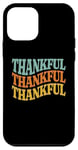 iPhone 12 mini Retro Thankful Thanksgiving Vintage Wavy Text Case