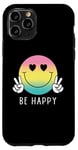 Coque pour iPhone 11 Pro Chemise Be Happy Heart Eyes Smile Face Peace Happy Face Love