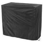 Gabrielle - Lot de 1, housse pour grill au charbon de bois, housse imperméable pour grill extérieur, grill carré, noir, (80 x 66 x 100 cm).