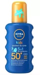 2X Nivea Sun Kids SPRAY Protect & Care SPF 50+ Sunblock 5in1 Protection 200ml 