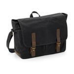 Quadra Heritage Waxed Canvas Messenger - väska - Black - One Size