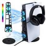 DOBE 3 In 1 RGB Cooling Fan Pystytuki Kuuloketeline PS5 Slim (TP5-3538D)