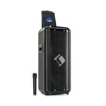 Karaoke Bluetooth Player Singing Machine Microphone CD USB subwoofer 2x10" Black