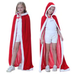 Mub- Julcape Barn Vuxen Rödluvan Kostym Röd cape Cosplay 120CM