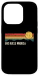 iPhone 14 Pro God Bless America Sunset Distressed Style Design Case