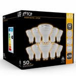 10x TCP 345lm 4.5W 50W Warm White 2700K GU10 LED Spotlight Bulbs (Pack of 10)