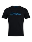 Berghaus Men's Organic Big Colour Logo T-Shirt, Jet Black, M